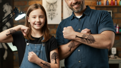 father daughter tattoos