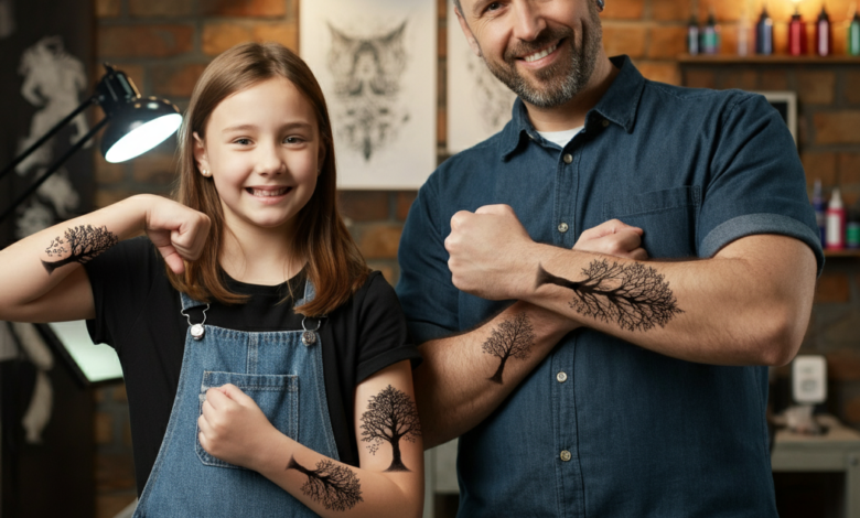 father daughter tattoos